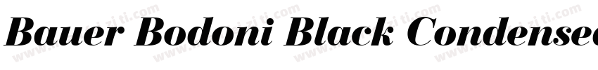 Bauer Bodoni Black Condensed BT字体转换
